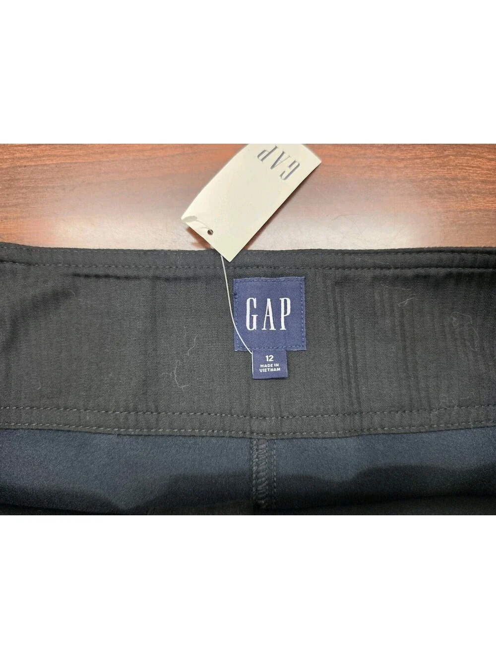 NWT Gap Black Faux Suede Button Front Mini Skirt Size 12 Dark Academia Fall Chic